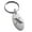 Silver, variant on Stainless Steel Letter X Initial Metro Retro Monogram Engraved Small Oval Charm Keychain Keyring