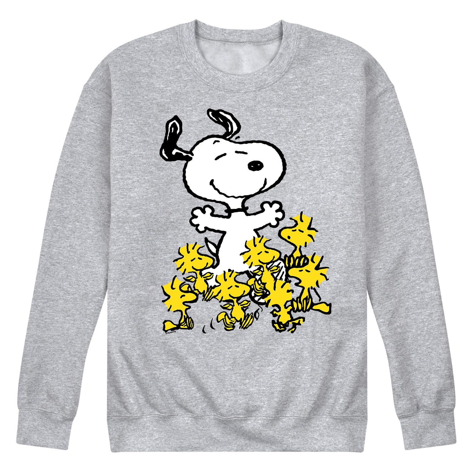 Peanuts Best of Snoopy And Woodstock Men's Fleece Crewneck Pullover