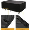 thumbnail image 3 of Patio Furniture Cover Sectional Outdoor Waterproof Square Rectangular Table Chair Set Cover with Windproof Buckle 420D Heavy Duty Rain Snow Anti-UV Sofa Protector for Garden Yard Extra Large, 3 of 7