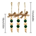 thumbnail image 3 of Hwkond Christmas Indoor Decorations Christmas Tree Pendants Wooden Beads String Hangings Christmas Decorations Christmas,Green, 3 of 3