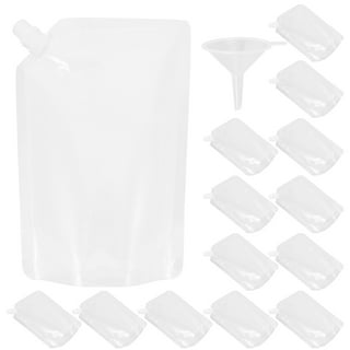 10pcs Travel Drink Spout Pouches Transparent Plastic Bags Sealed Juice  Storage Bag Beverage Summer Ice Cold