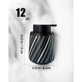thumbnail image 2 of ABCISI Soap Dispenser, Chic Ceramic Hand Foam Soap Dispenser for Bathroom Decor, 12 Ounce Refillable Liquid Dispenser for Kitchen (Black), 2 of 11