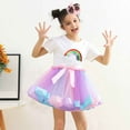 thumbnail image 2 of MEZZALL Toddler Kids Girls Dance Party Birthday Skirt Ballet Skirts Hairclip Set Breathable Baby Wear, 2 of 4