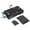 Black, variant on Micro SD Card Reader for Android Micro SD Card To USB Adapter USB C SD Card Reader for Camera Memory Card Reader Wansurs 6 in 1 SD Card Reader