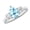 Aquamarine, variant on 1 Carat Pear LAB GROWN Ruby and LAB GROWN Diamond Engagement Ring (0.5ct Center, AAAA Heirloom Quality) RIPS102W8AM Platinum