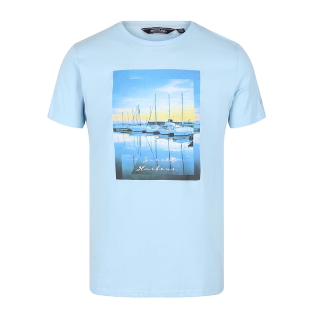 Regatta - Camiseta Diseño Impreso Cline IV Hombres (Azul Polvo)