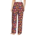 thumbnail image 3 of Picia Skull blue daisy flower Womens Soft Woven Cotton Elastic Waistband Sleep Pajama Pant Lounge Sleep Pant With Pockets And Drawstring-Small, 3 of 9