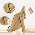 thumbnail image 4 of Wooden Cookbook Stand Adjustable Recipe Book Holder, Thick Solid Wood Easel for Kitchen Counter, Tablet & Magazine Display, Fold-Flat Storage, Great Gift for Chefs & Bakers on , 1X Recipe Holder, 4 of 7