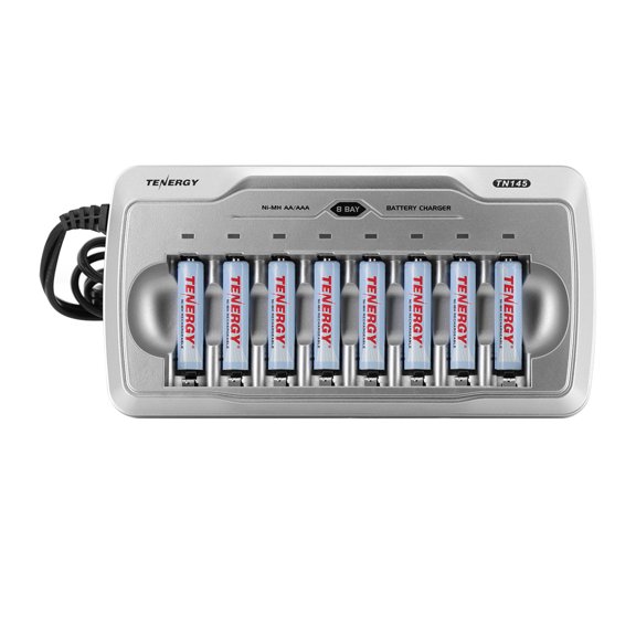 Tenergy TN145 8-Bay Charger And 8 Pack AAA NiMH Rechargeable Batteries