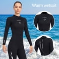 thumbnail image 4 of Trajes de neopreno de 3 mm con cremallera en la espalda Trajes de buceo para surf de cuerpo completo para mujer, 4 of 9