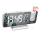 thumbnail image 2 of Termómetro Pantalla digital Higrómetro interior Temperatura Sensor de humedad 76MHz-108MHz Radio Portátil Desktop Snooze Reloj de alarma Blanco Jumpingount EL006192-01B, 2 of 7