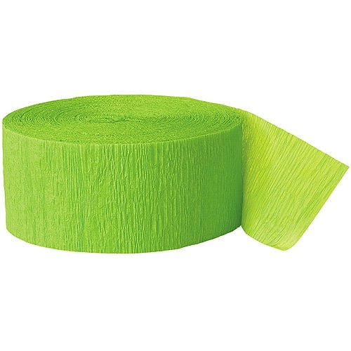 Lime Green, 2 Rolls Special Edition Crepe Paper Streamer Party Rolls 145 FEET TOTAL Made in USA 