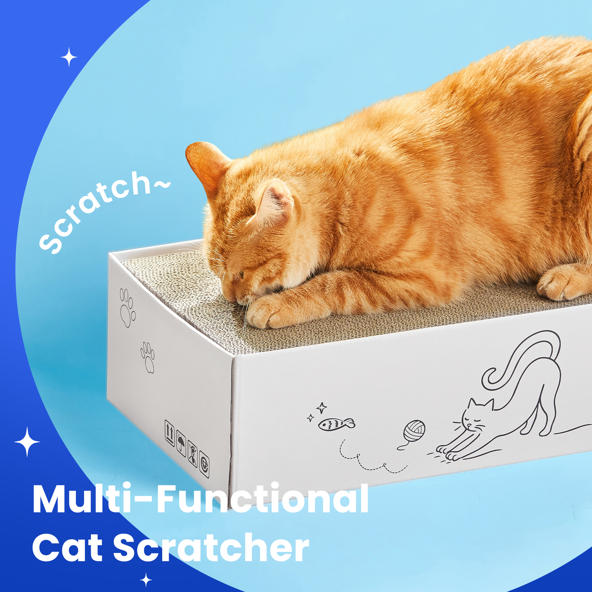 MWPO 5 Pack Cat Scratcher Reversible Corrugated Cardboard photo 2