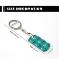 thumbnail image 3 of Uemuo Funny Chicken Pattern Rectangular Metal Keychain - Durable, Stylish, and Personalized Key Ring for Men and Women,Engraved Keychain,Gift Slim Sturdy Keychain, 3 of 7