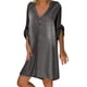 thumbnail image 1 of Vestidos Para Mujer Vestidos Casuales Moda Erógeno Cuello en V Sólido Manga Corta Vestido de Mezclilla Odeerbi  ODB157958, 1 of 8