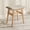 Natural, variant on Muwuele Walnut Solid Wood Vanity Stool with Padded Seat, Mid-Century Modern Makeup Chair with FAS-Grade Rubberwood Frame, 18.5" High Compact Ottoman for Bedroom, Walnut