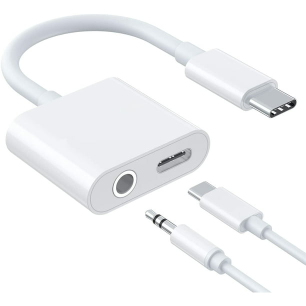 USB C Headphone Adapter Dual Type USB C Splitter Jack Earphone Audio PD