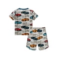 thumbnail image 5 of QEFJNO 2-8Y Kids Boys Cotton Pajamas Set 2PCS Short Sleeve Top and Shorts for Toddler Boys Cars Printed Pjs Summer, 5 of 7