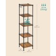 thumbnail image 3 of Bathroom Shelf Storage Rack for Small Space with PP Shelf Liners Removable Hook Extendable Design Silver and Translucent ULGRS, 3 of 9