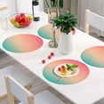 thumbnail image 6 of Beautiful Gradient Color Placemats Round Table Mats Non-Slip Washable Heat Resistant Kitchen Place Mat for Home Dining Coffee Tabletop (6PCS) Home Decor, 6 of 7