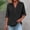 *Black, variant on ClodeEU Women's 3/4 Sleeve V Neck T Shirts ,Casual Lightweight Button Tops , Loose Fit Tunic Blouse White,Womens Plus L