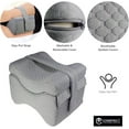 Knee Pillow w/Strap New 3Level Contour Memory Foam Leg Separator