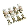 thumbnail image 1 of stanreset 4Pcs 7inch Nutcracker Figure Traditional Chubby Model Courage for Holiday Decorative, 1 of 8