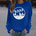 thumbnail image 1 of Nouveaux Hauts d'Été pour Femmes 2023 Chemises Col Rond Manches Longues Hauts Blouse Imprimée Coupe Décontractée Chandail en Molleton Oversize pour Femmes, 1 of 6