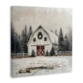 thumbnail image 3 of Stupell Industries White Christmas Barn with Wreat Canvas Wall Art, design by Creative Studio, 24 x 24, 3 of 7