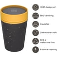 thumbnail image 2 of Leakproof Reusable Coffee Cup 8oz/227ml - The World's First Travel Mug Made from Recycled Cups, 100% Leak-Proof, Sustainable & Insulated. (Black & Electric Mustard), 2 of 4