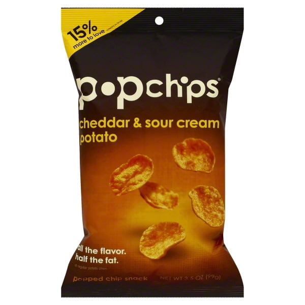 Popchips Cheddar & Sour Cream Potato Chips, 3.5 Oz. - Walmart.com ...
