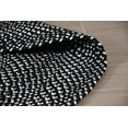 thumbnail image 5 of Braided Round Cotton Area Rug for Living Room Reversible -5', Black & White, 5 of 8
