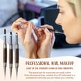 thumbnail image 6 of Dual-End Nail Clean Up & Art Painting Brushes -  Flat/Oval/Angled Tips for Polish Mistake Cleanup, 3Pcs Set Cuticle Grooming & Acrylic/Polygel Nail Art DIY Tools, 6 of 8