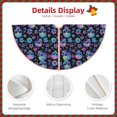 thumbnail image 4 of KLL Skull Flower Blue Christmas Tree Skirt 48" ,Party Decorations Farmhouse for Christmas Decorations Holiday Party, 4 of 6