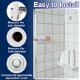 thumbnail image 4 of Uxcell Pipe Wall Covers, ABS Self-Adhesive Reserved Wall Hole Plugs Round Shower Pipe Caps for Bathroom Kitchen Silver, 4 of 7