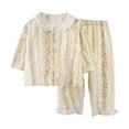 thumbnail image 2 of ATOGUTA Girls Cute Pajama Sets Long Sleeve Lace Sleepwear 2 Piece PJS Princess Jammies, 2T-12, 2 of 3