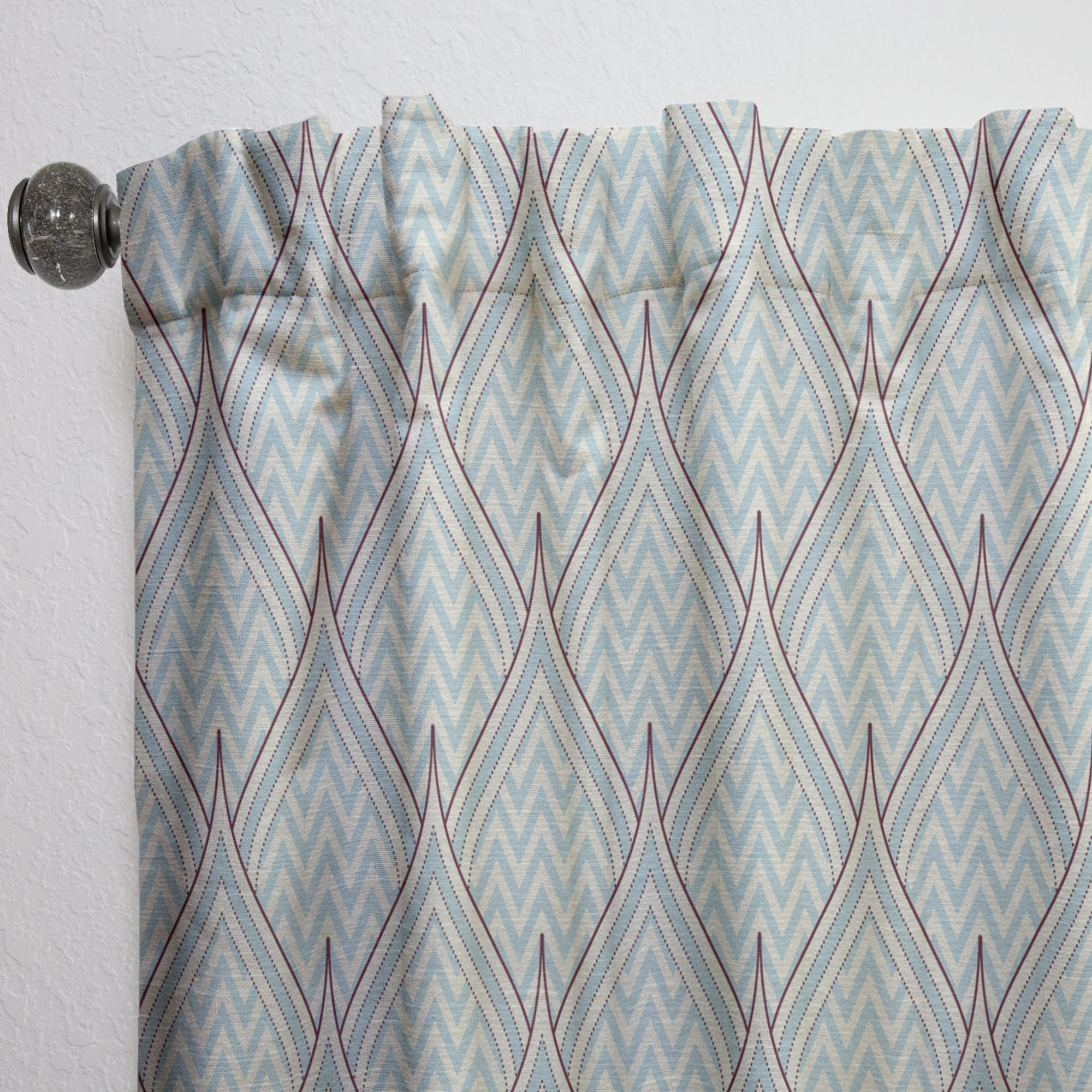Designart 'Decorative Elements with Ornament' Mid-Century Modern Curtain Panel