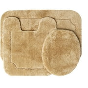 Better Homes and Gardens 3 Piece Bath Rug Set, Butter Pecan