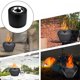 thumbnail image 5 of Eigraketly Chimenea Escritorios Cemento portátil Estufa pequeña Chimeneas Frotamiento Fuego Mini Calentador Hogar Cafés Playas Festival carpas Negro, 5 of 6