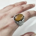 thumbnail image 5 of Tiger Eye Ring, Natural Tiger's Eye, June Birthstone Tiger Ring, Silver Jewelry, 925 Silver Ring, Birthday Gift, Heavy Mens Ring, Healing Gemstone, Mans Designer Ring, Christmas, Mens Signet Ring, 5 of 7