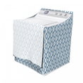 thumbnail image 3 of Ikat Washer Cover, Oval and Double-S Ogee Vertical Pattern Old Japanese Kimono Motifs, Suitable for Dryer and Washing Machine, 29" x 28" x 40", Blue Eggshell White, by Ambesonne, 3 of 3