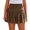 Brown, variant on KLHDSF Womens High Waisted Cotton Linen Wide Leg Shorts Solid Color Breathable Casual Summer Dark GreenXL