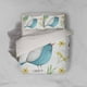 thumbnail image 1 of 3D Blanco Azul Pájaro Floral Funda de edredón Juego de ropa de cama Fundas de almohada 21, 1 of 3