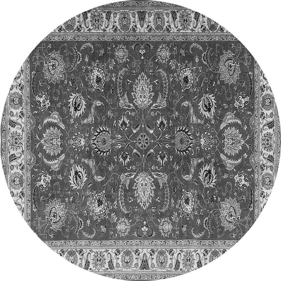 Ahgly Company Indoor Round Persian Gray Traditional Area Rugs, 6' Round