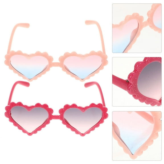 2 Pcs Children's Sunglasses Toddler Men and Women
