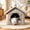 gray-Large, variant on Lovely Cat Bed For Indoor Cats Pattern Cave With Handle Design Soft Hideaway House Kitten Puppy & Small Pets (l)