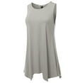 thumbnail image 2 of SSOULM INCH & FIT Women's Round Neck Sleeveless Asymmetrical Hem Tunic Tank Top. Made in U.S.A, 2 of 4