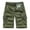 Olive Green, variant on Lovskoo Cargo Shorts for Men Summer Trendy Solid Color Casual Shorts Multi Pocket Cargo Shorts Olive Green