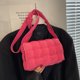 thumbnail image 4 of Bolso Bandolera Bolso de hombro casual para mujer Bolso de embrague de moda con almohada acolchada simple (rosa roja) Tmvgtek Para Estrenar, 4 of 9