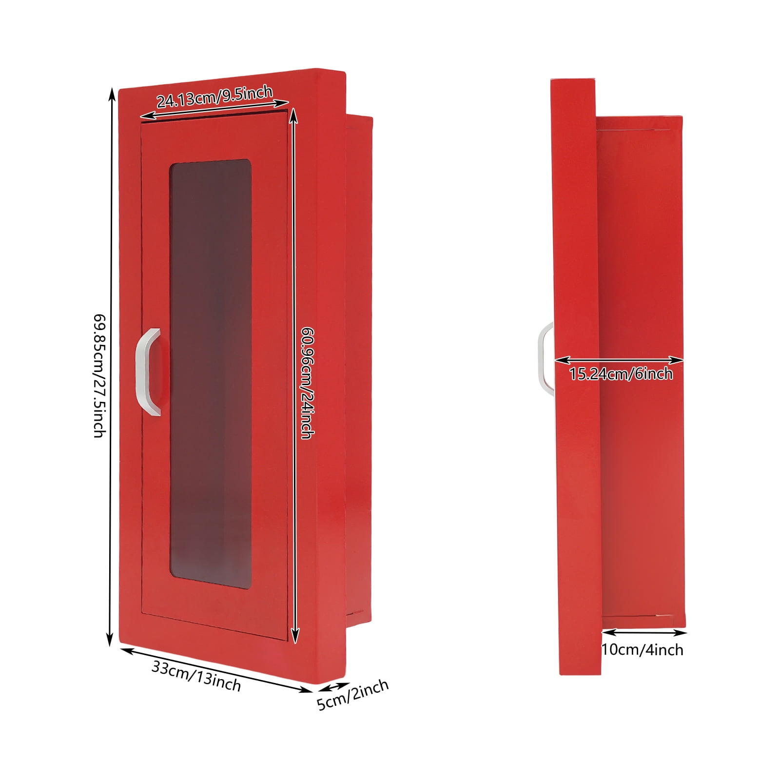 Commercial Fire Extinguisher Cabinet Semi Recessed Extinguisher Wall Cabinet for Commercial, Industrial